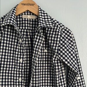 Organic Navy Gingham Shirt